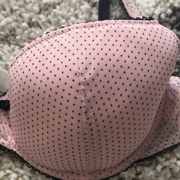 Pink bra with black polka dots - Picture 2 of 5